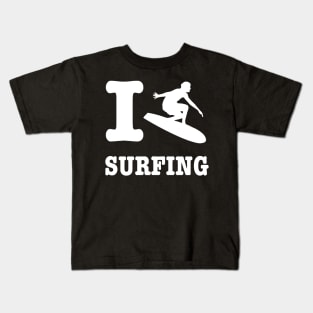 I Love Surfing Kids T-Shirt